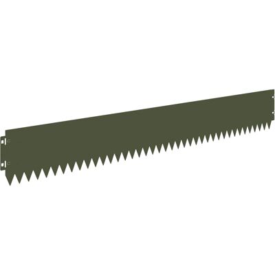 VIDAXL Bordura Per Prato 20 Pz 103 X 15 Cm Acciaio Verde Oliva VIDAXL Bordura Per Prato 20 Pz 103 X 15 Cm Acciaio Verde Oliva