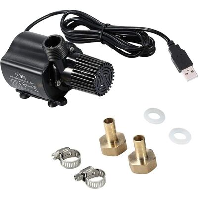 OEM Pompa Per Fontana Da Giardino - Usb - Con 2 Ugelli In Ottone E Cavo Di Ricarica Usb - Mini Pompa Per Laghetti, Fontane, Acquari, Piscine, Giardini - Nera OEM Pompa Per Fontana Da Giardino - Usb - Con 2 Ugelli In Ottone E Cavo Di Ricarica Usb - Mini Pompa Per Laghetti, Fontane, Acquari, Piscine, Giardini - Nera