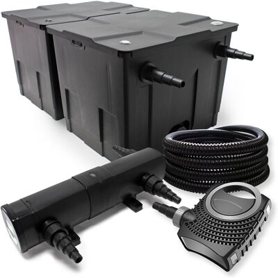SUNSUN Set Filtro A Pressione 6000l 11w Uvc Depuratore Per Stagni 25m Tubo Pompa Fontana Skimmer 30 SUNSUN Set Filtro A Pressione 6000l 11w Uvc Depuratore Per Stagni 25m Tubo Pompa Fontana Skimmer 30