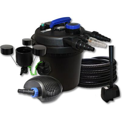 WILTEC Sunsun Filtro A Pressione Per Laghetti 6000l 11w Uvc Eco Pompa 40w Tubo 25m Skimmer Fontana WILTEC Sunsun Filtro A Pressione Per Laghetti 6000l 11w Uvc Eco Pompa 40w Tubo 25m Skimmer Fontana