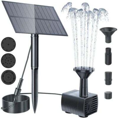 OEM Fontana Solare Da Esterno Da 5w – Pompa Ad Acqua Senza Fili Per Laghetti, Piscine O Abbeveratoi Per Uccelli, Portata 380 L/h, Altezza Massima 60 Cm, 3 Ugelli OEM Fontana Solare Da Esterno Da 5w – Pompa Ad Acqua Senza Fili Per Laghetti, Piscine O Abbeveratoi Per Uccelli, Portata 380 L/h, Altezza Massima 60 Cm, 3 Ugelli
