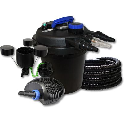SUNSUN Set Filtro A Pressione Per Laghetto 6000l Con Uvc 11w Pompa Eco 40w Tubo 25m Skimmer Csp-250 SUNSUN Set Filtro A Pressione Per Laghetto 6000l Con Uvc 11w Pompa Eco 40w Tubo 25m Skimmer Csp-250