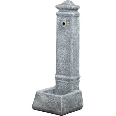 KAM - Fontana Da Giardino Vedovella 'isernia' In Cemento Anticato Grigio, 29,8x26x79 Cm KAM - Fontana Da Giardino Vedovella 'isernia' In Cemento Anticato Grigio, 29,8x26x79 Cm