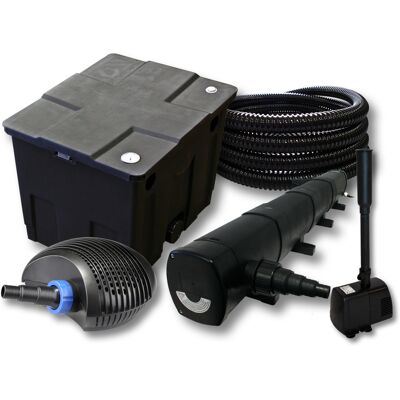 WILTEC Set Filtro Per Laghetto Da 12000l Chiarificatore 72w Pompa Ctf Eco 40w Tubo 25m Fontana WILTEC Set Filtro Per Laghetto Da 12000l Chiarificatore 72w Pompa Ctf Eco 40w Tubo 25m Fontana