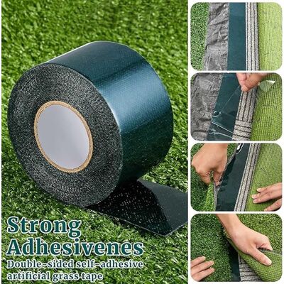 OEM Nastro Per Erba Artificiale - Biadesivo - Verde - 5 Cm X 500 Cm - 4 Rotoli OEM Nastro Per Erba Artificiale - Biadesivo - Verde - 5 Cm X 500 Cm - 4 Rotoli
