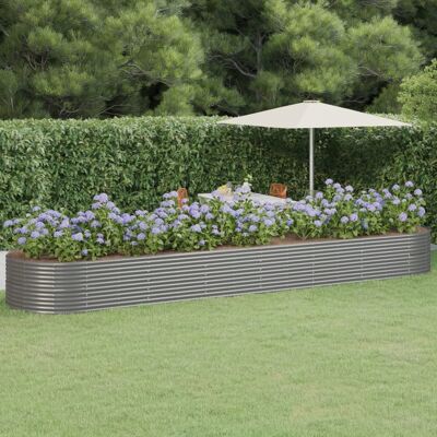 vidaXL - 584x140x68 cm - Acciaio verniciato a polvere - Grigio - Vaso da giardino vidaXL - 584x140x68 cm - Acciaio verniciato a polvere - Grigio - Vaso da giardino