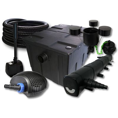 WILTEC - Set Sunsun Filtro Laghetto 60000l Chiarificatore 72w Pompa Eco 40w Skimmer Tubo 25m Pompa Fontana WILTEC - Set Sunsun Filtro Laghetto 60000l Chiarificatore 72w Pompa Eco 40w Skimmer Tubo 25m Pompa Fontana