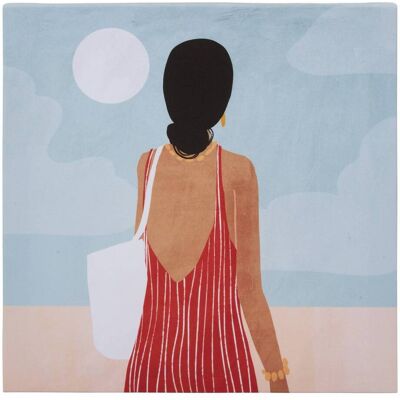 ATMOSPHERA Tela Stampata Frany 28x28cm Blu - Créateur D'Intérieur ATMOSPHERA Tela Stampata Frany 28x28cm Blu - Créateur D'Intérieur