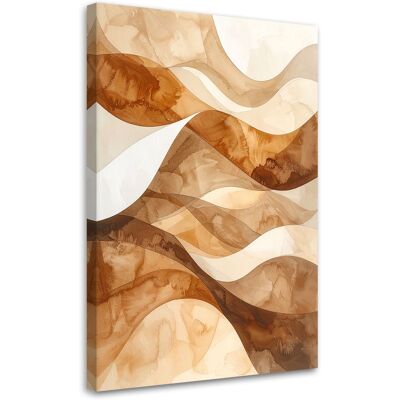 FEEBY Quadro Su Tela, Astrattismo Linee Forme Beige, 30x45 FEEBY Quadro Su Tela, Astrattismo Linee Forme Beige, 30x45