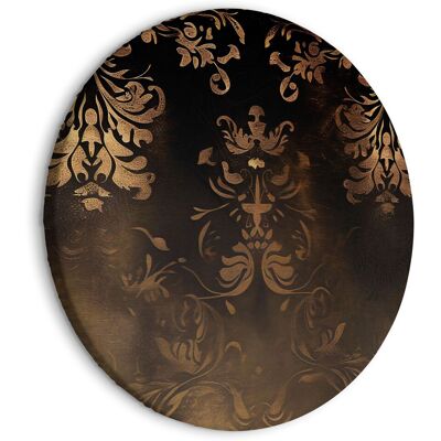 OEM Quadro Rotondo - Ornamenti Barocchi In Oro E Bronzo Patinato: Motivi Retrò / Disegni Barocchi Scuri Con Accenti Dorati OEM Quadro Rotondo - Ornamenti Barocchi In Oro E Bronzo Patinato: Motivi Retrò / Disegni Barocchi Scuri Con Accenti Dorati