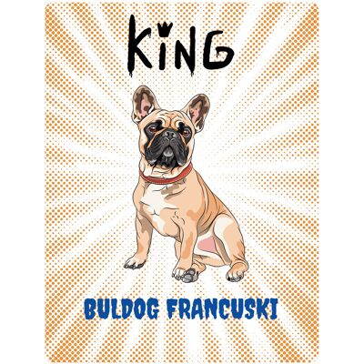 OEM Targa Con Bulldog Francese - 20x28 Cm OEM Targa Con Bulldog Francese - 20x28 Cm