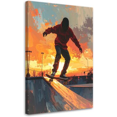 FEEBY Quadro Su Tela Skater Skatepark 40x60 FEEBY Quadro Su Tela Skater Skatepark 40x60