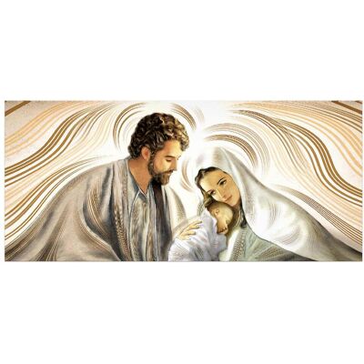 LUPIA - Quadro Moderno Sacra Famiglia Canvas World Nativity Brown 45x100 Cm LUPIA - Quadro Moderno Sacra Famiglia Canvas World Nativity Brown 45x100 Cm