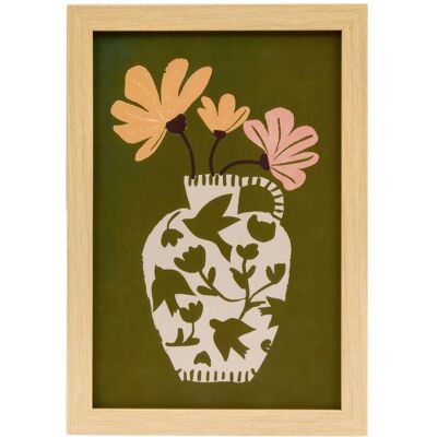 ATMOSPHERA Poster Incorniciato Di Manny, 21x30 Cm, Verde Kaki - Créateur D'Intérieur ATMOSPHERA Poster Incorniciato Di Manny, 21x30 Cm, Verde Kaki - Créateur D'Intérieur