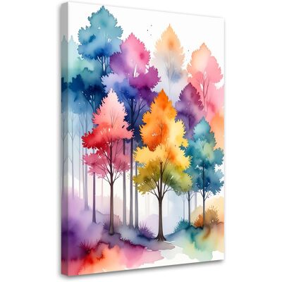 FEEBY Quadro Su Tela Paesaggio Boschivo Colorato Natura 30x45 FEEBY Quadro Su Tela Paesaggio Boschivo Colorato Natura 30x45