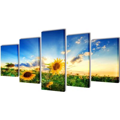 VIDAXL Set Stampa Su Tela Da Muro Girasole 200 X 100 Cm VIDAXL Set Stampa Su Tela Da Muro Girasole 200 X 100 Cm