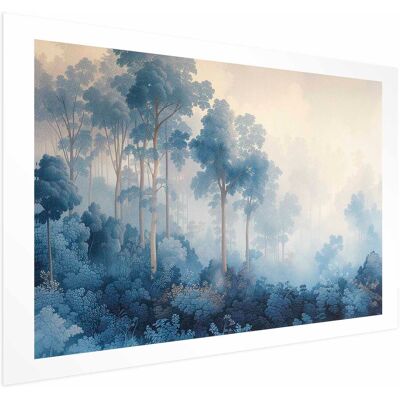 OEM Manifesto - Una Foresta Avvolta Nella Nebbia, Tra Le Sfumature Di Blu OEM Manifesto - Una Foresta Avvolta Nella Nebbia, Tra Le Sfumature Di Blu