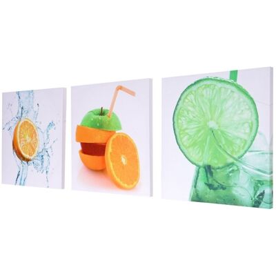 DÉCOSHOP26 - Decorazione Murale Quadri Con Frutta Su Tela Kit Da 3 Pezzi 150x50 Cm Dec04050 DÉCOSHOP26 - Decorazione Murale Quadri Con Frutta Su Tela Kit Da 3 Pezzi 150x50 Cm Dec04050