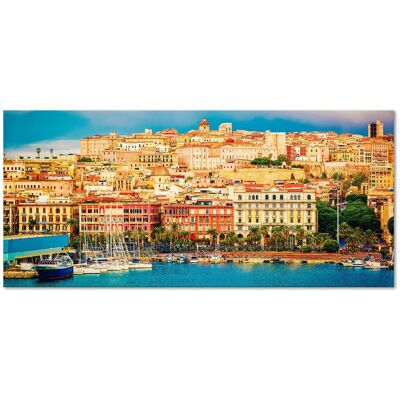 LUPIA Quadro Moderno Canvas Deep 65x143 Cm Cagliari - Panorama Giorno LUPIA Quadro Moderno Canvas Deep 65x143 Cm Cagliari - Panorama Giorno