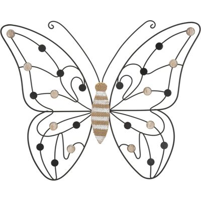 KENDRA HOME Pannello Da Parete Butterfly In Ferro E Legno, Farfalla Stilizzata KENDRA HOME Pannello Da Parete Butterfly In Ferro E Legno, Farfalla Stilizzata