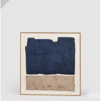 EDG Enzo De Gasperi Quadro Abstract Terra E Mare 80 X 80 Cm Blue Mix – Decorazione Parete Design Moderno Casa EDG Enzo De Gasperi Quadro Abstract Terra E Mare 80 X 80 Cm Blue Mix – Decorazione Parete Design Moderno Casa