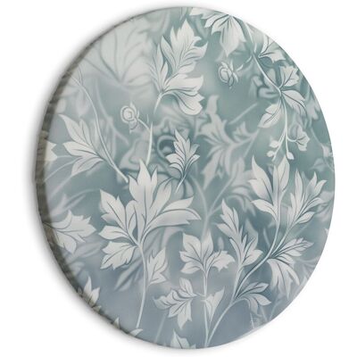 OEM Quadro Rotondo - Ornamenti In Turchese Consumato E Polveroso: Delicato Motivo Floreale / Motivi Floreali In Turchese Consumato E Polveroso OEM Quadro Rotondo - Ornamenti In Turchese Consumato E Polveroso: Delicato Motivo Floreale / Motivi Floreali In Turchese Consumato E Polveroso