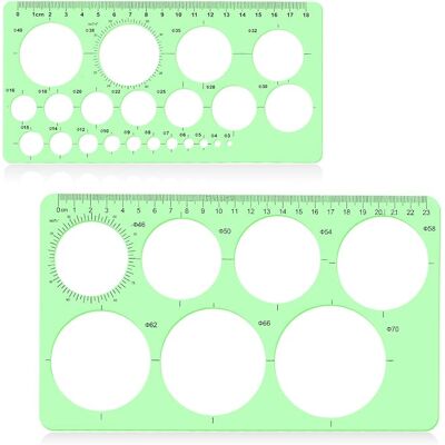 OEM Set Di 2 Sagome Rotonde Per Disegnare, Righello, Strumento Per Quilling, Righello Con Foro Rotondo, Righello Geometrico In Plastica, Kit Di Disegno Per Imparare, Progettare, Ufficio OEM Set Di 2 Sagome Rotonde Per Disegnare, Righello, Strumento Per Quilling, Righello Con Foro Rotondo, Righello Geometrico In Plastica, Kit Di Disegno Per Imparare, Progettare, Ufficio