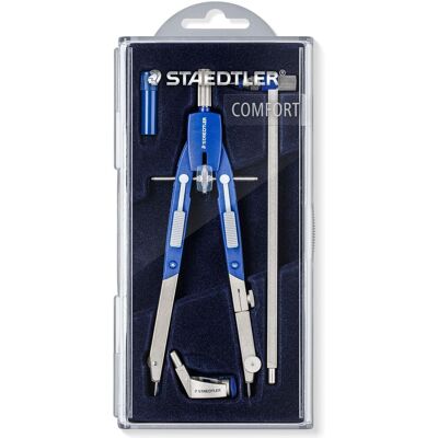 Staedtler Mars Comfort - Compasso Scuola Media Elementare E Superiore, Include Astuccio E Tubetto Mine, Ideale Per Cancelleria Scuola Ufficio E Cartoleria - Materiale Scolastico E Cose Per La Scuola Staedtler Mars Comfort - Compasso Scuola Media Elementare E Superiore, Include Astuccio E Tubetto Mine, Ideale Per Cancelleria Scuola Ufficio E Cartoleria - Materiale Scolastico E Cose Per La Scuola
