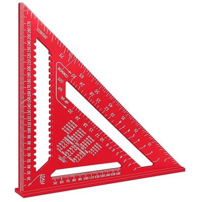 OEM Squadra Da Carpentiere In Alluminio Da 30 Cm, Squadra Triangolare Da Falegname A 45° E 90°, Righello Di Misurazione Multifunzionale In Metallo Per Falegnameria (rosso) OEM Squadra Da Carpentiere In Alluminio Da 30 Cm, Squadra Triangolare Da Falegname A 45° E 90°, Righello Di Misurazione Multifunzionale In Metallo Per Falegnameria (rosso)