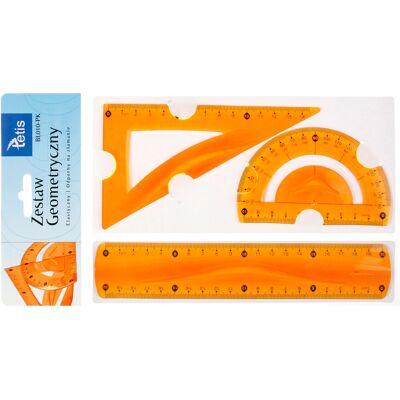 OEM Set Geometrico Con Righello Da 20 Cm. Arancione. OEM Set Geometrico Con Righello Da 20 Cm. Arancione.