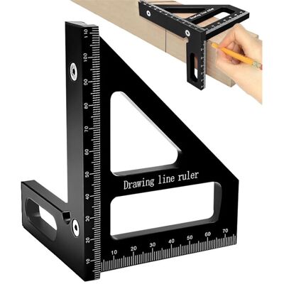 OEM Righello Di Marcatura Per Lavorazione Del Legno In Lega Di Alluminio - Nero Mcboson OEM Righello Di Marcatura Per Lavorazione Del Legno In Lega Di Alluminio - Nero Mcboson