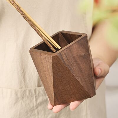 OEM Astuccio In Legno Di Noce Nero, Scatola Multifunzionale Per Riporre Articoli Di Cancelleria E Per Ufficio, Portapenne/portabicchiere In Legno Per Articoli Scolastici E Per Ufficio (forma Prismatica). OEM Astuccio In Legno Di Noce Nero, Scatola Multifunzionale Per Riporre Articoli Di Cancelleria E Per Ufficio, Portapenne/portabicchiere In Legno Per Articoli Scolastici E Per Ufficio (forma Prismatica).