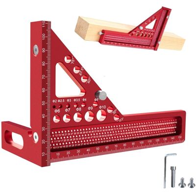 OEM Righello Di Misurazione 3d Multi-angolo, In Lega Di Alluminio Metrico, Righello Per Marcatura Fori Da 22,5 A 90 Gradi, Righello Squadrato Per La Lavorazione Del Legno. OEM Righello Di Misurazione 3d Multi-angolo, In Lega Di Alluminio Metrico, Righello Per Marcatura Fori Da 22,5 A 90 Gradi, Righello Squadrato Per La Lavorazione Del Legno.