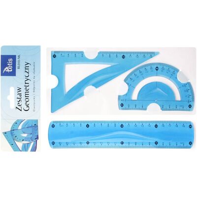 OEM Set Geometrico Con Righello Da 20 Cm. Blu. OEM Set Geometrico Con Righello Da 20 Cm. Blu.