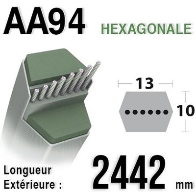 MTD - 75404174 - 2442 mm - cinghia MTD - 75404174 - 2442 mm - cinghia