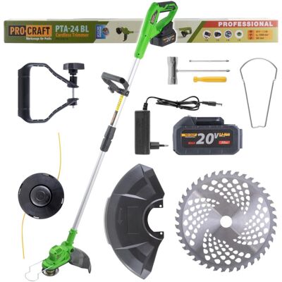 Procraft Pta24 Bl Tagliaerba A Batteria 20 V 150 Mm + 1x Batteria Da 3,0 Ah + Caricabatterie Procraft Pta24 Bl Tagliaerba A Batteria 20 V 150 Mm + 1x Batteria Da 3,0 Ah + Caricabatterie