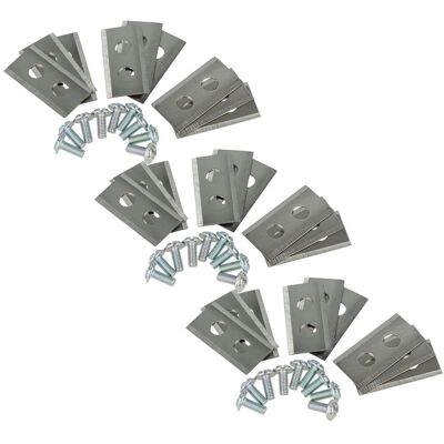 VHBW 27x Lama Di Ricambio Sostituisce Worx Wa0789 Per Tagliaerba - Argento, In Acciaio VHBW 27x Lama Di Ricambio Sostituisce Worx Wa0789 Per Tagliaerba - Argento, In Acciaio