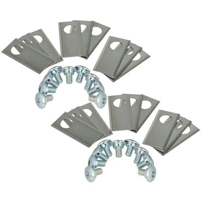 VHBW 18x Lama Di Ricambio Sostituisce Worx Wa0176 Per Tagliaerba - Argento, In Acciaio Inox VHBW 18x Lama Di Ricambio Sostituisce Worx Wa0176 Per Tagliaerba - Argento, In Acciaio Inox