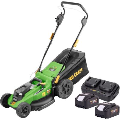 Procraft Tosaerba A Batteria Plm23bb 40 V (2x 20 V) 430 Mm Brushless + 2 Batterie Da 8,0 Ah + Caricabatterie Procraft Tosaerba A Batteria Plm23bb 40 V (2x 20 V) 430 Mm Brushless + 2 Batterie Da 8,0 Ah + Caricabatterie