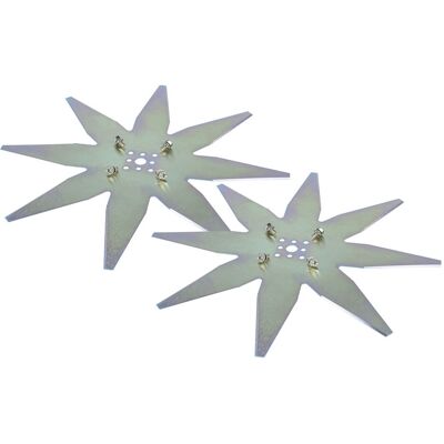 VHBW 2x Lama Di Ricambio (8 Stell) Compatibile Con Ambrogio L30, L75, L200 Tagliaerba - Grigio, In Acciaio VHBW 2x Lama Di Ricambio (8 Stell) Compatibile Con Ambrogio L30, L75, L200 Tagliaerba - Grigio, In Acciaio