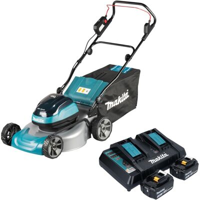 Makita Tosaerba A Batteria Dlm 466 Pf2 36 V (2x 18 V) 46 Cm Brushless + 2 Batterie Da 3,0 Ah + Caricabatterie Makita Tosaerba A Batteria Dlm 466 Pf2 36 V (2x 18 V) 46 Cm Brushless + 2 Batterie Da 3,0 Ah + Caricabatterie