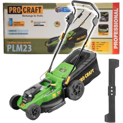 Procraft Tosaerba A Batteria Plm23bb 40 V (2x 20 V) 430 Mm Brushless Solo - Senza Batteria, Senza Caricabatterie Procraft Tosaerba A Batteria Plm23bb 40 V (2x 20 V) 430 Mm Brushless Solo - Senza Batteria, Senza Caricabatterie