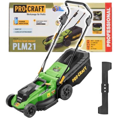 Procraft Tosaerba A Batteria Plm21bb 40 V (2x 20 V) 380 Mm Brushless Solo - Senza Batteria, Senza Caricabatterie Procraft Tosaerba A Batteria Plm21bb 40 V (2x 20 V) 380 Mm Brushless Solo - Senza Batteria, Senza Caricabatterie
