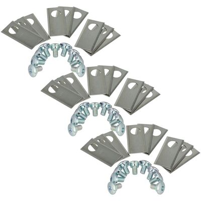 VHBW 27x Lama Di Ricambio Sostituisce Worx Wa0176 Per Tagliaerba - Argento, In Acciaio Inox VHBW 27x Lama Di Ricambio Sostituisce Worx Wa0176 Per Tagliaerba - Argento, In Acciaio Inox