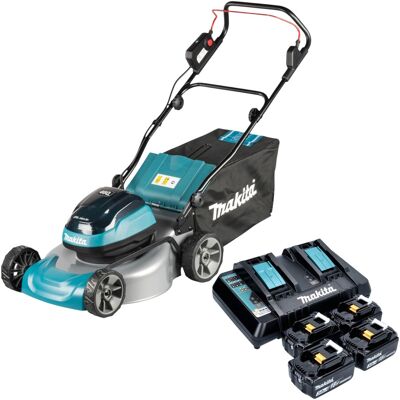 Makita Tosaerba A Batteria Dlm 466 Pf4 36 V (2x 18 V) 46 Cm Brushless + 4 Batterie Da 3,0 Ah + Caricabatterie Makita Tosaerba A Batteria Dlm 466 Pf4 36 V (2x 18 V) 46 Cm Brushless + 4 Batterie Da 3,0 Ah + Caricabatterie