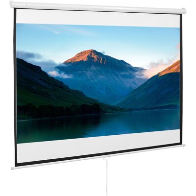 HOMCOM Telo Proiettore 100" Schermo Di Proiezione A Muro Per Proiettori Led Lcd HOMCOM Telo Proiettore 100" Schermo Di Proiezione A Muro Per Proiettori Led Lcd