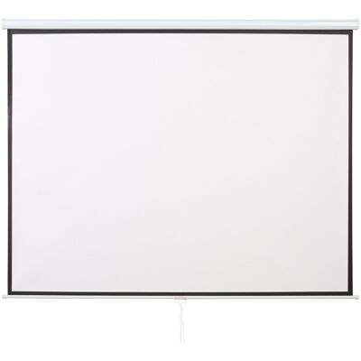 HOMCOM Telo Per Proiettore Da 120 Pollici Formato 4:3 Ad Altezza Regolabile, Schermo Da Proiezione In Tessuto E Metallo, 244x183 Cm, Bianco HOMCOM Telo Per Proiettore Da 120 Pollici Formato 4:3 Ad Altezza Regolabile, Schermo Da Proiezione In Tessuto E Metallo, 244x183 Cm, Bianco