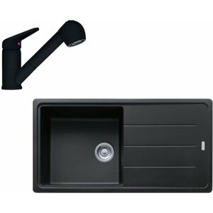 Franke Set - Set G138, Lavello In Fragranite Bfg 611 E Miscelatore Fc 9547.901, Nero Spazzolato 114.0675.664 Franke Set - Set G138, Lavello In Fragranite Bfg 611 E Miscelatore Fc 9547.901, Nero Spazzolato 114.0675.664