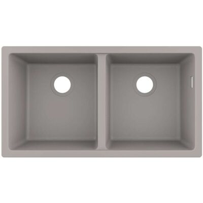 Hansgrohe Modello 43434380 - Lavello doppio sotto piano - Cemento grigio Hansgrohe Modello 43434380 - Lavello doppio sotto piano - Cemento grigio