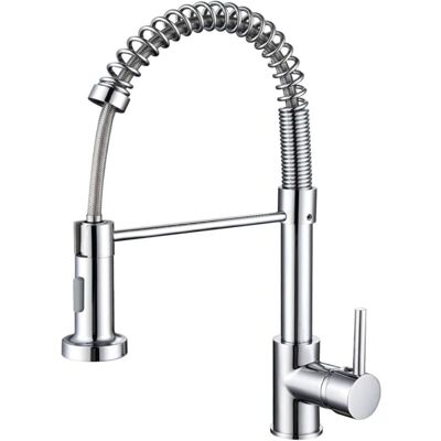 OEM Rubinetto Da Cucina Crezuo Spring, Miscelatore Per Lavello Girevole A 360°, Doccetta Estraibile, Argento.-crezuo OEM Rubinetto Da Cucina Crezuo Spring, Miscelatore Per Lavello Girevole A 360°, Doccetta Estraibile, Argento.-crezuo